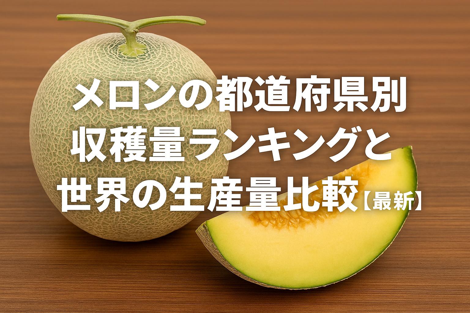 メロンの都道府県別収穫量ランキングと世界の生産量比較【最新】