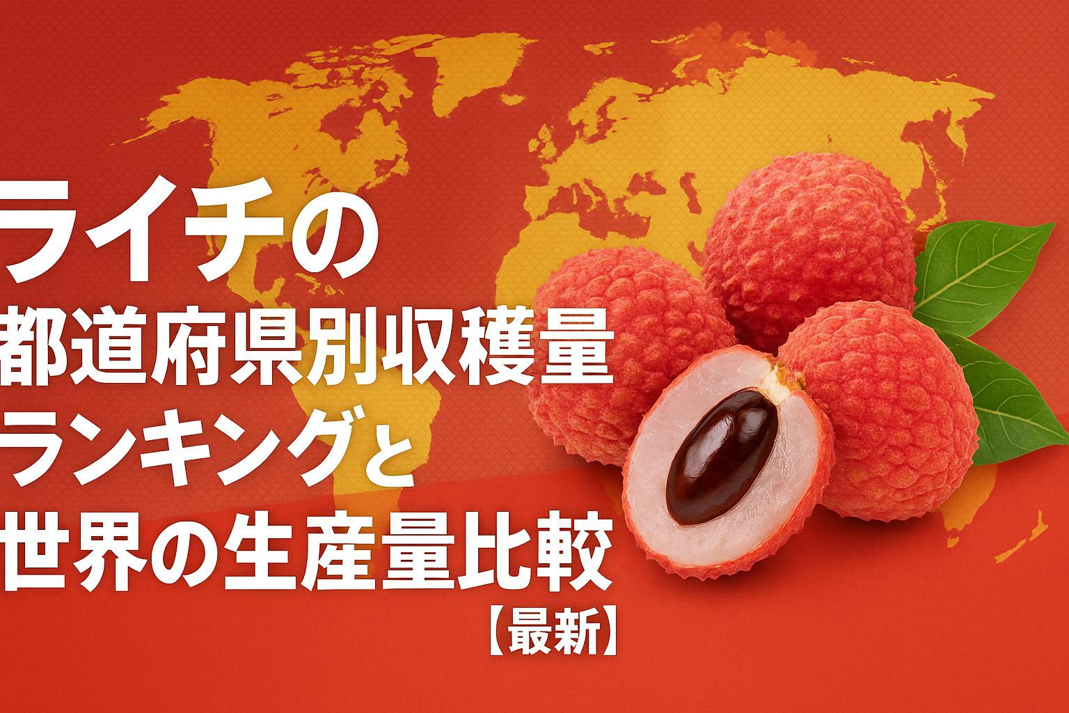 ライチの都道府県別収穫量ランキングと世界の生産量比較【最新】