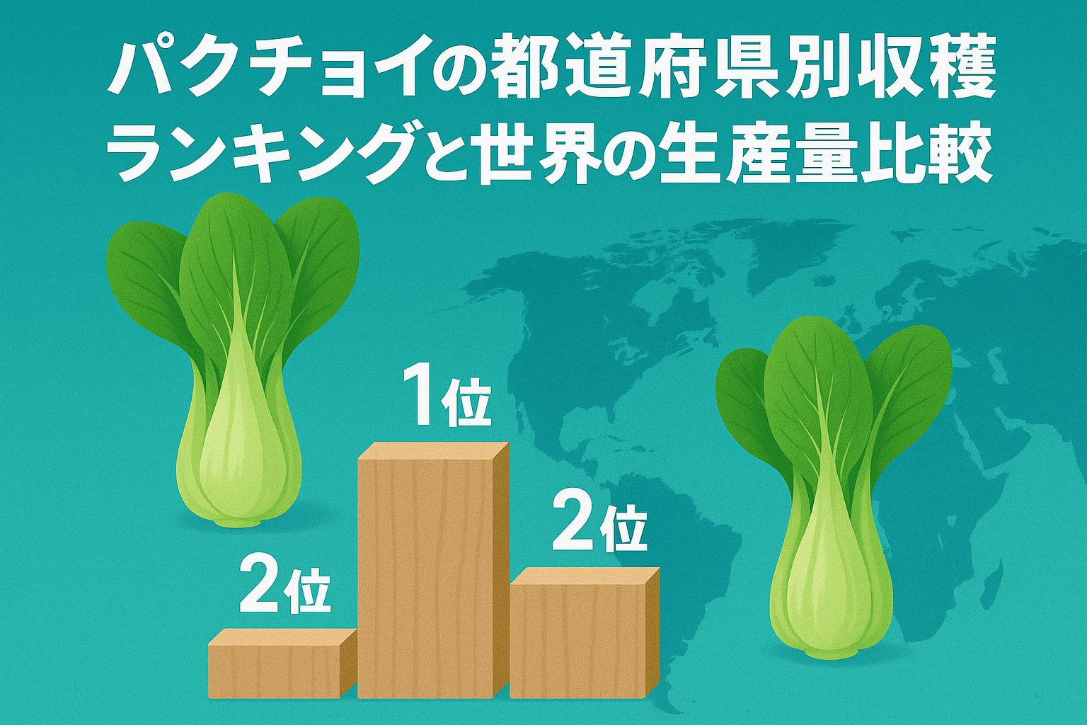 パクチョイの都道府県別収穫量ランキングと世界の生産量比較【最新】
