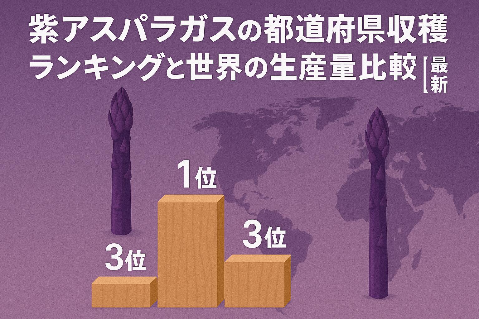 紫アスパラガスの都道府県別収穫量ランキングと世界の生産量比較【最新】