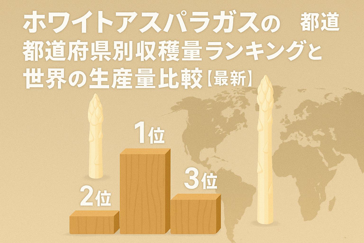 ホワイトアスパラガスの都道府県別収穫量ランキングと世界の生産量比較【最新】