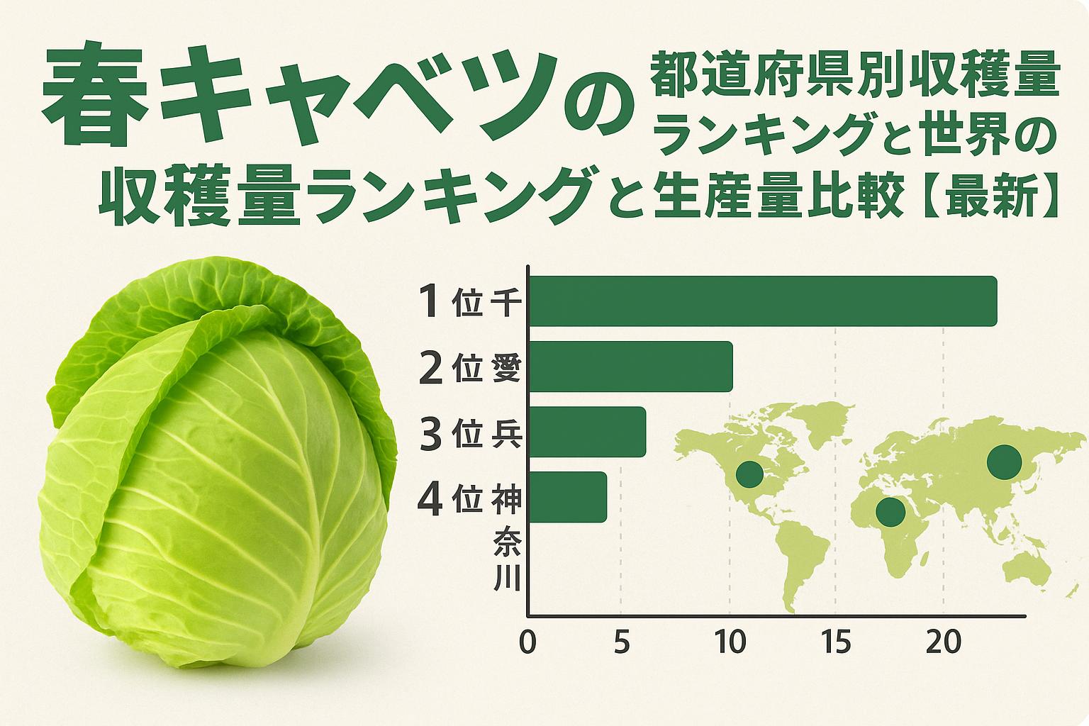 春キャベツの都道府県別収穫量ランキングと世界の生産量比較【最新】