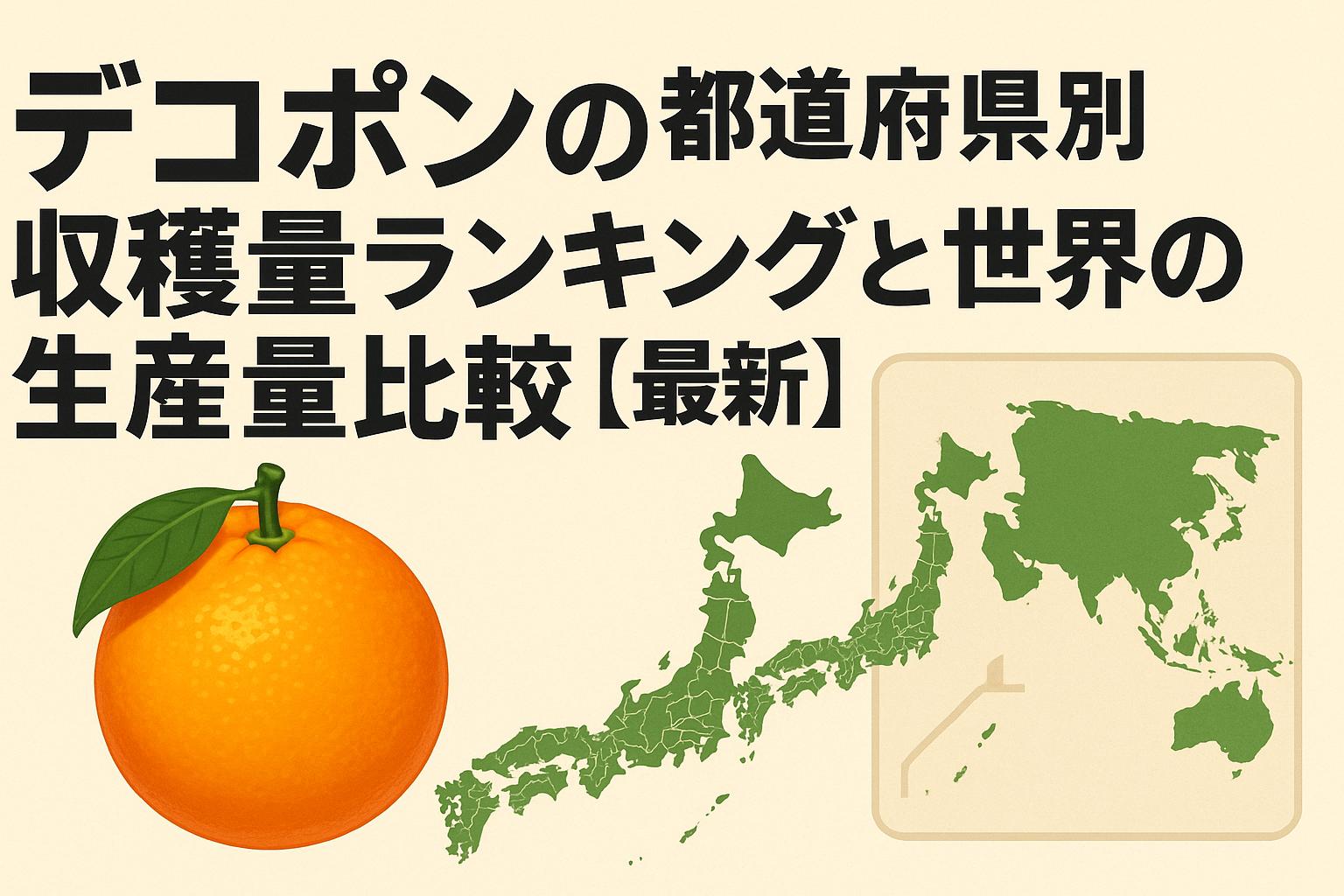 デコポンの都道府県別収穫量ランキングと世界の生産量比較【最新】