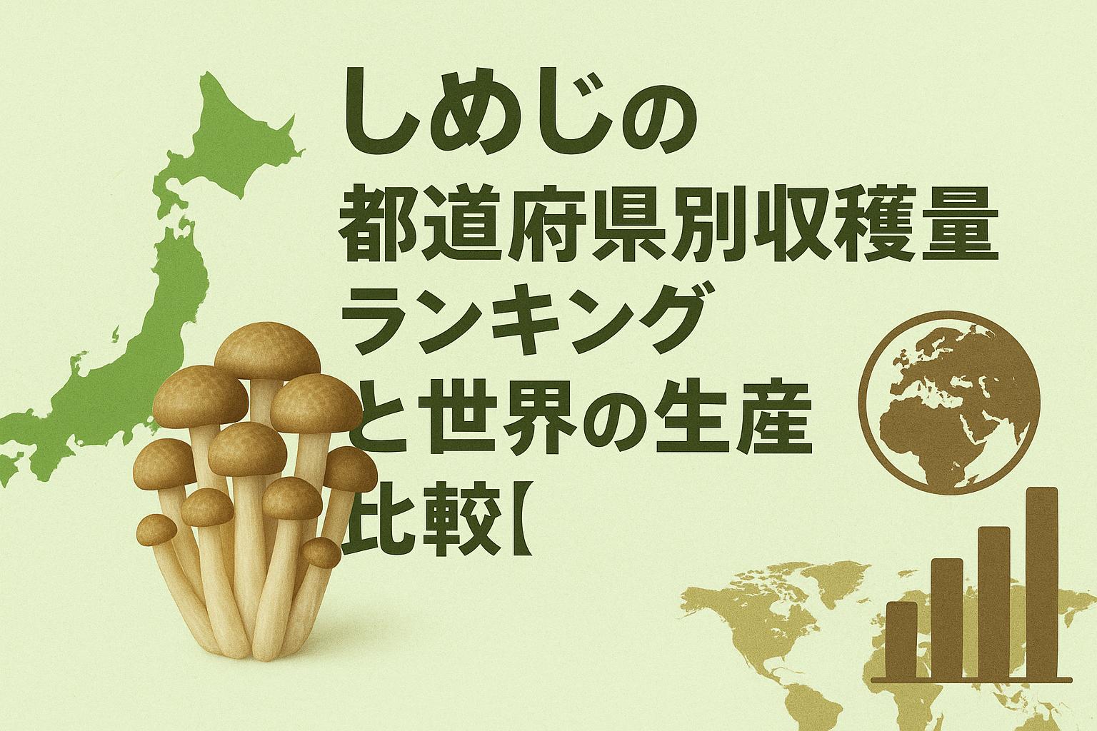 しめじの都道府県別収穫量ランキングと世界の生産量比較【最新】