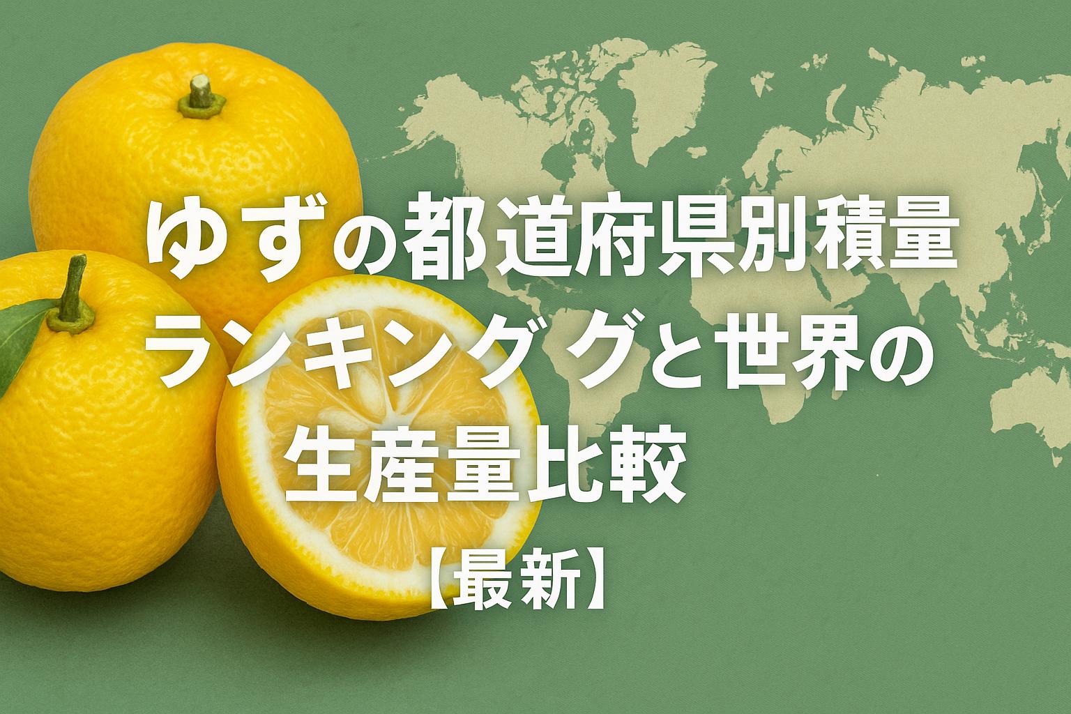 ゆずの都道府県別収穫量ランキングと世界の生産量比較【最新】