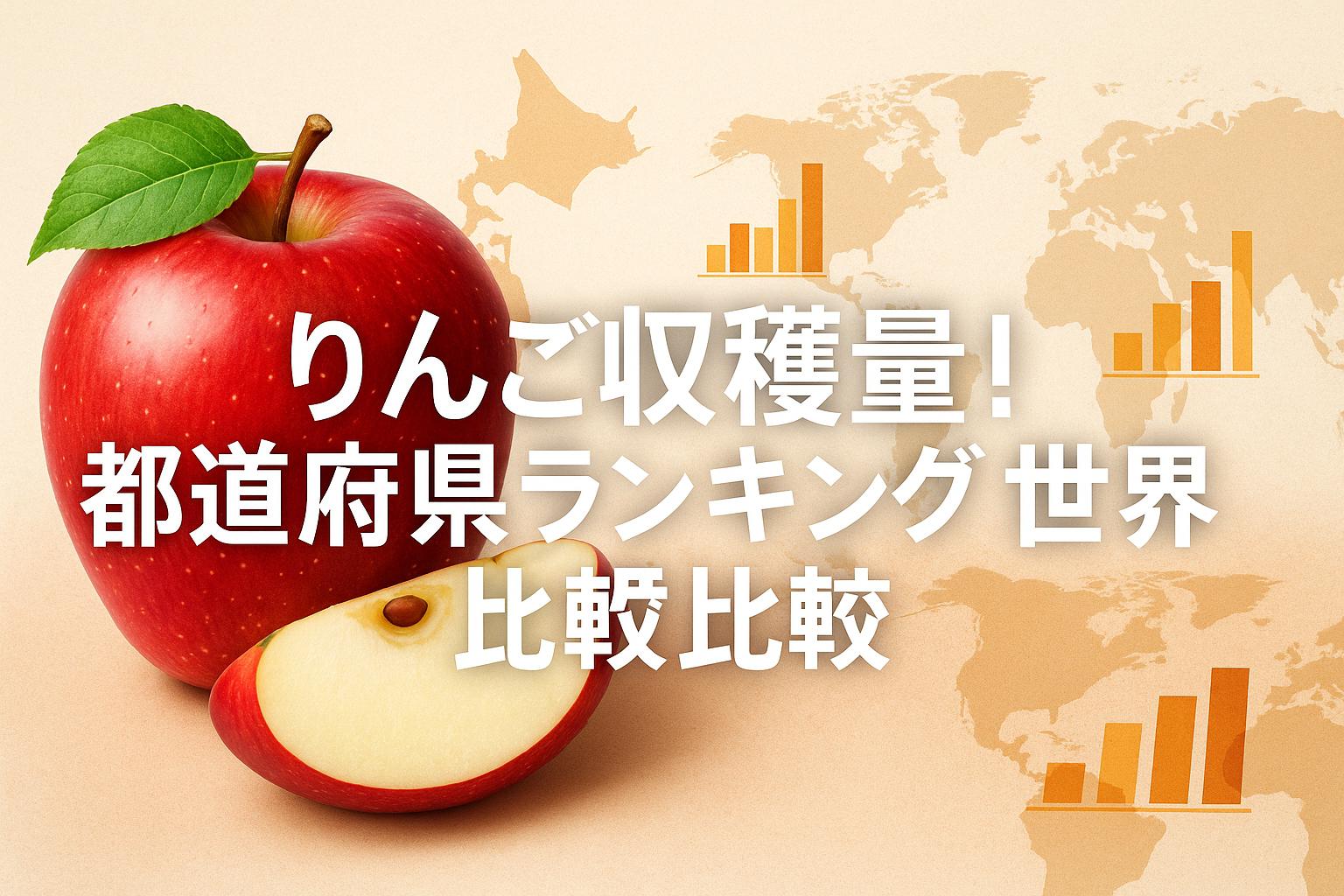 りんご収穫量！都道府県ランキングと世界比較【最新】