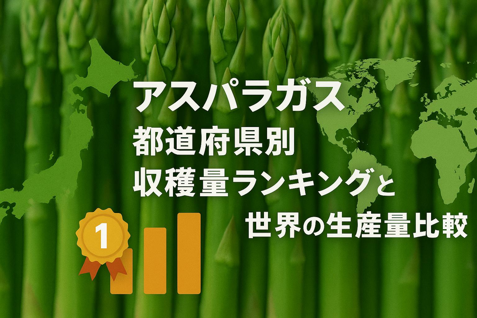 アスパラガスの都道府県別収穫量ランキングと世界の生産量比較【最新】