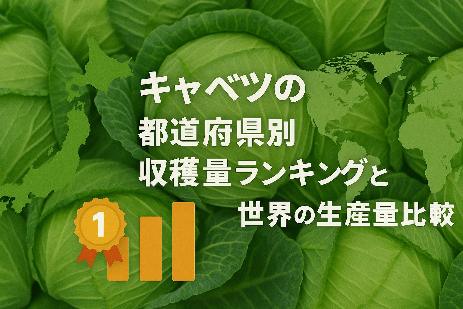 キャベツの都道府県別収穫量ランキングと世界の生産量比較【最新】