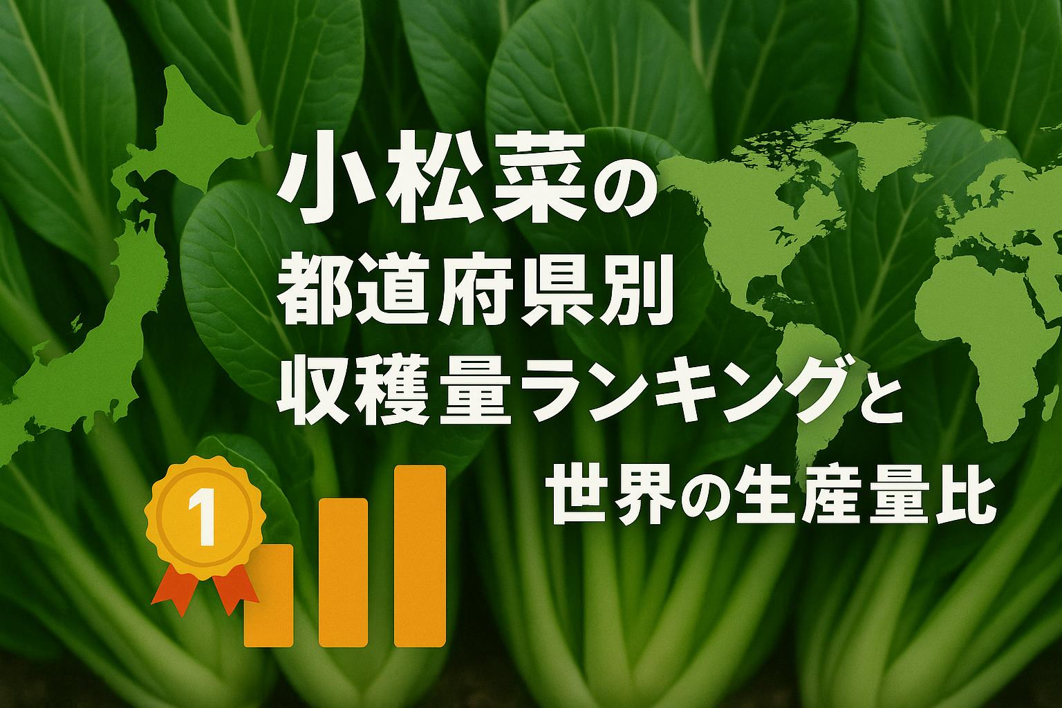 小松菜の都道府県別収穫量ランキングと世界の生産量比較【最新】