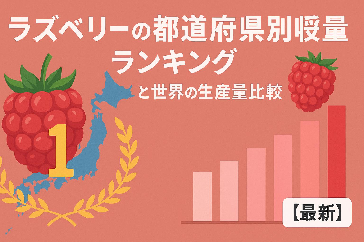 ラズベリーの都道府県別収穫量ランキングと世界の生産量比較【最新】
