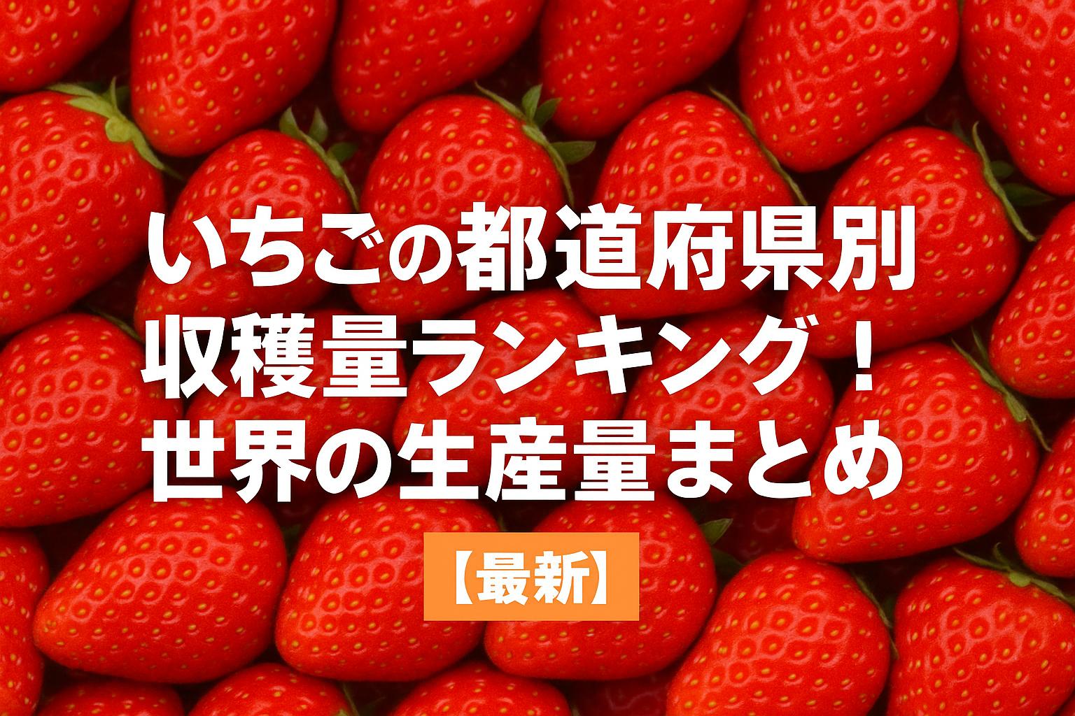 いちごの都道府県別収穫量ランキング！世界の生産量まとめ【最新】