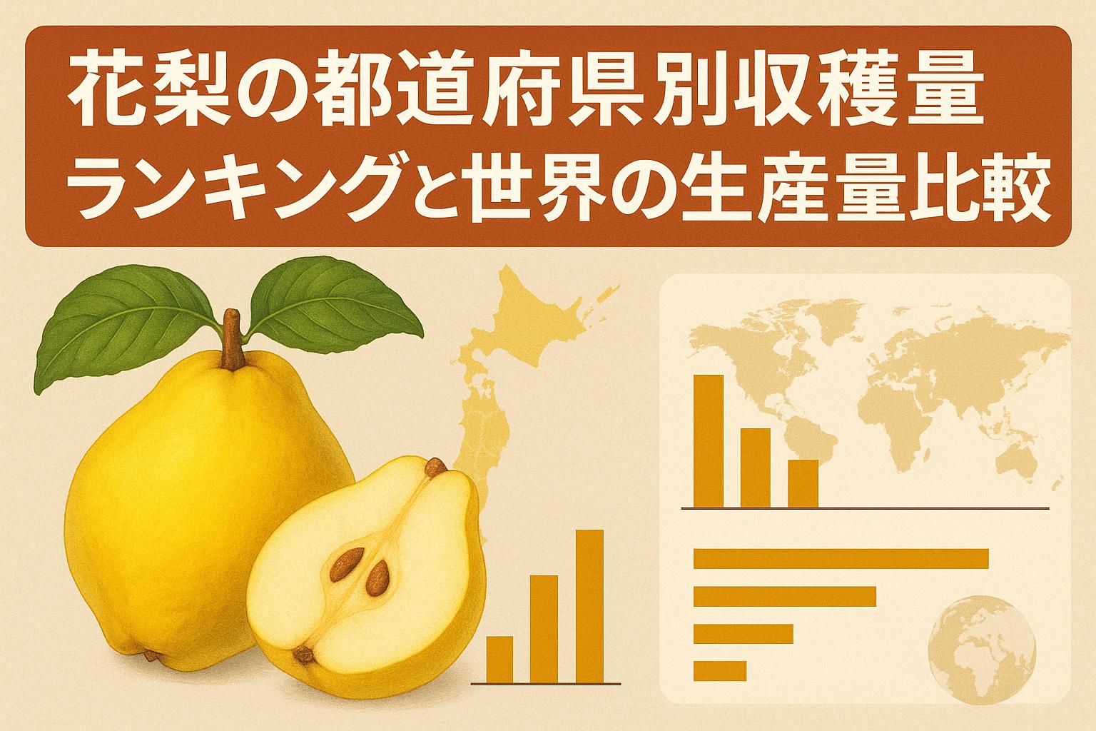 花梨の都道府県別収穫量ランキングと世界の生産量比較【最新】