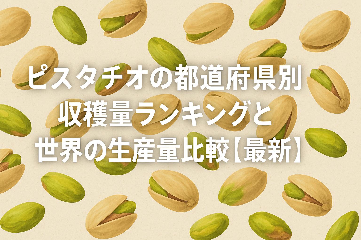 ピスタチオの都道府県別収穫量ランキングと世界の生産量比較【最新】